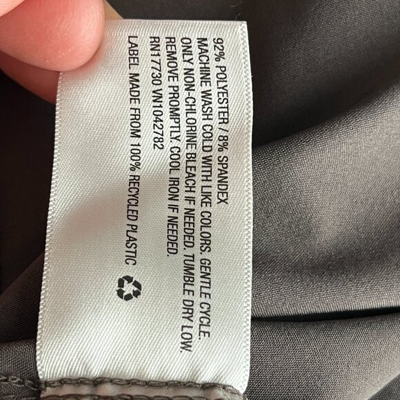 Prologue Sleeveless Dress Pockets Size XL Brown Collard Zip Up Drawstring Waist - Picture 7 of 12